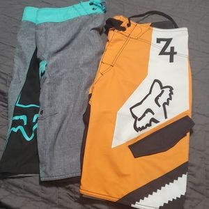 2 EUC Men's Fox Swim Trunks Size 31